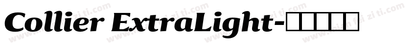 Collier ExtraLight字体转换